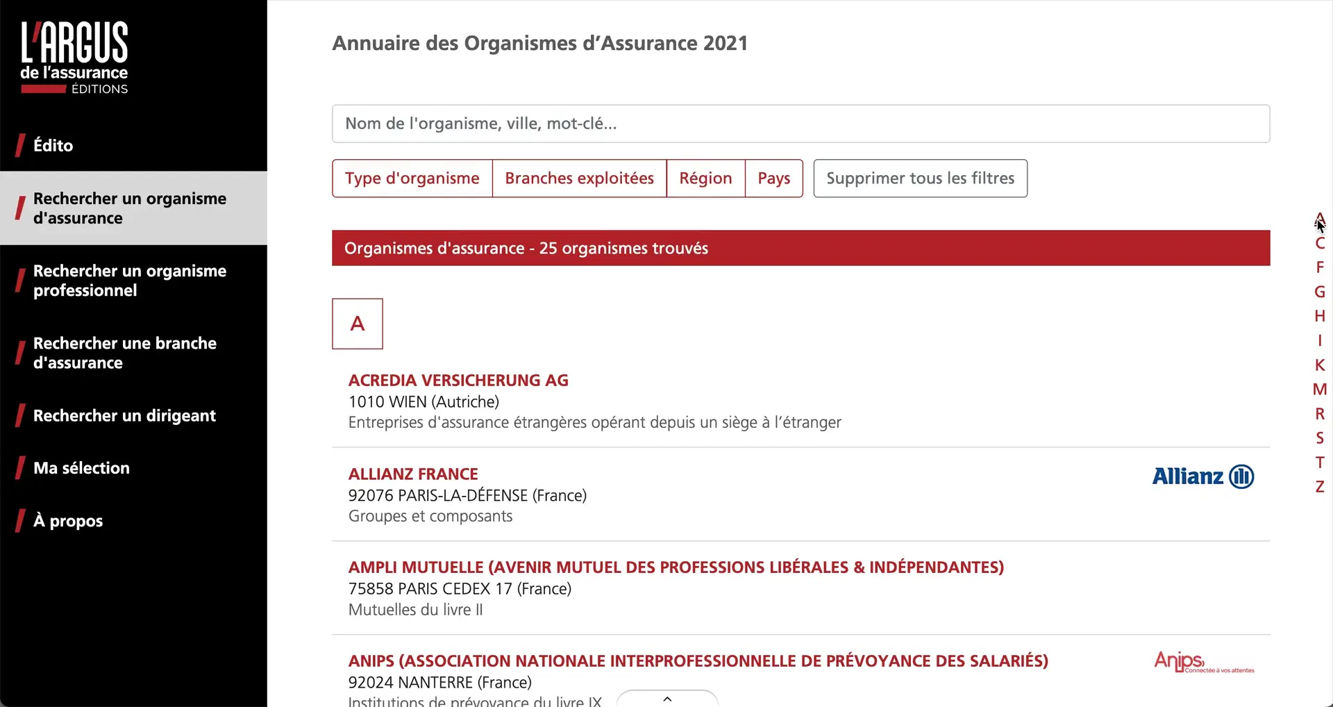 Argus de l'assurance